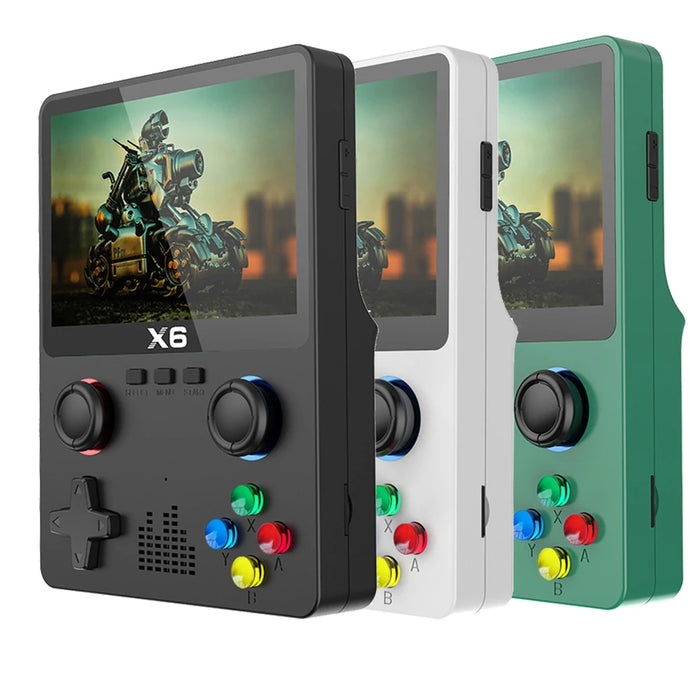 Interelements 2023 X6 Handheld-Konsole – 3,5" IPS, Dual Joystick, 11 Simulatoren