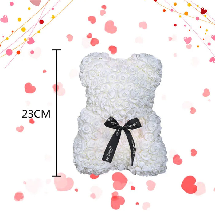 Interelements 25cm Rosenbär – Perfektes Geschenk für Jubiläen & besondere Anlässe