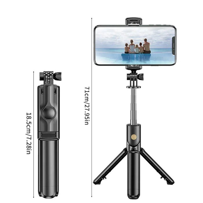 Interelements Selfie-Stick mit Stativ und Licht – Wireless, Bluetooth-Remote