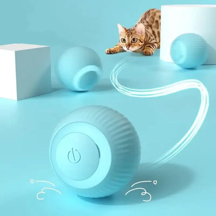 Interelements Intelligent Cat Toy: Rechargeable Rolling Ball for Interactive Indoor Entertainment