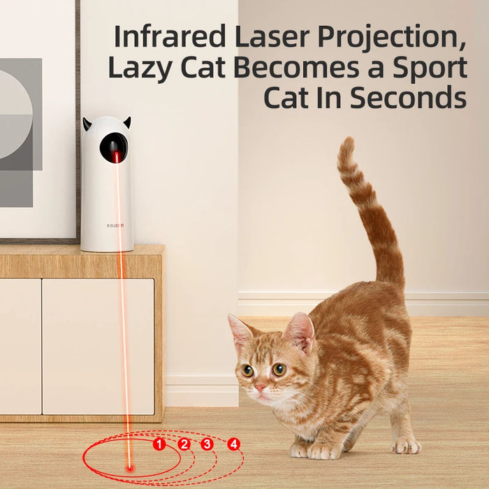 Interelements Automatisches Interaktives LED-Laser-Spielzeug für Katzen und Hunde