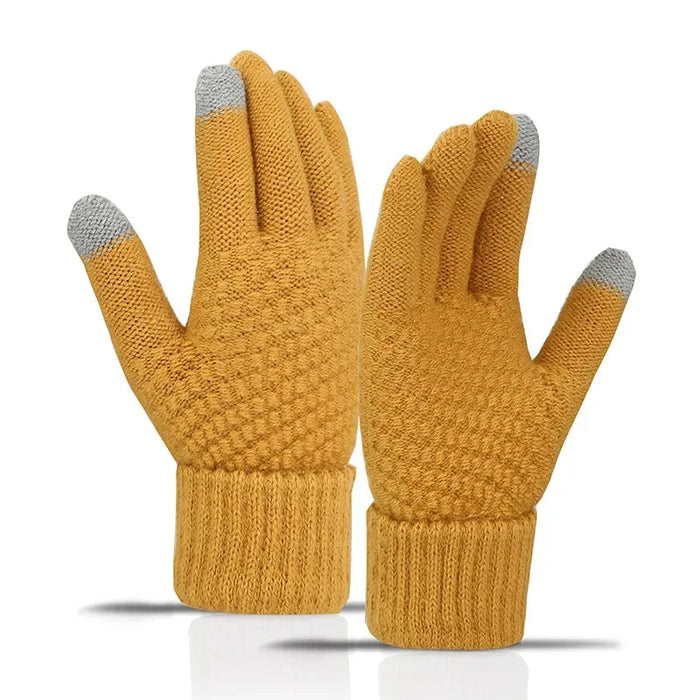 Interelements Damen Kaschmir Winterhandschuhe – Warm, dick und Touchscreen-kompatibel für Outdoor-Aktivitäten