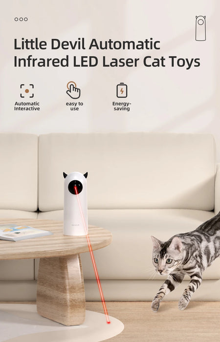 Interelements Automatisches Interaktives LED-Laser-Spielzeug für Katzen und Hunde