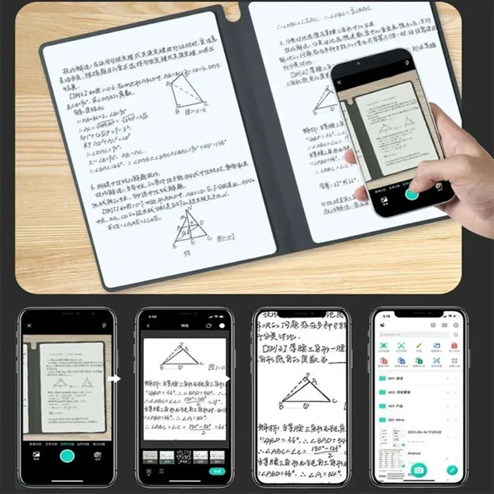 Interelements Wiederverwendbares Whiteboard-Notizbuch-Set – Perfekt organisiert mit Stift, Radierer und Wochenplaner