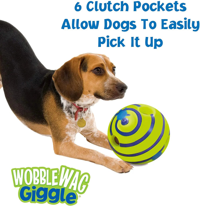 Interelements Wobble Wag Giggle Glow Ball – Interaktives Hundespielzeug mit Spaß-Geräuschen