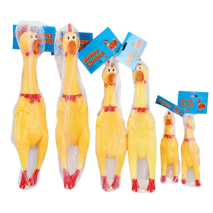 Interelements Squeaking Chicken for Dogs – Funny Rubber Toy in 29 cm