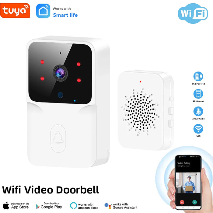 Interelements WiFi Video-Türklingel – HD-Kamera mit Smart Home Integration und IR-Alarm