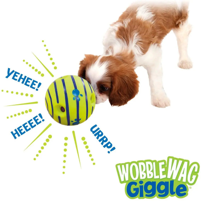 Interelements Wobble Wag Giggle Glow Ball – Interaktives Hundespielzeug mit Spaß-Geräuschen