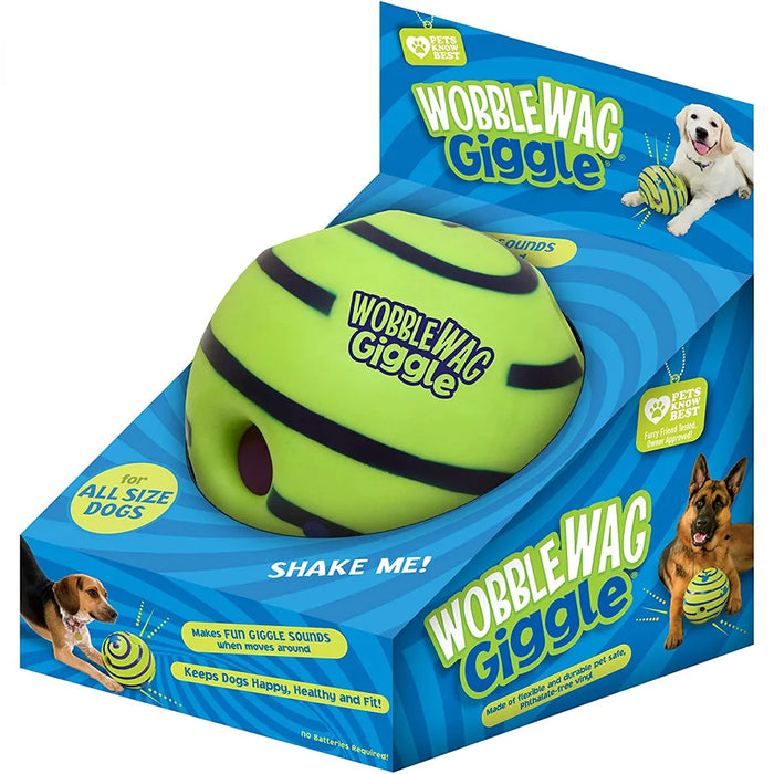 Interelements Wobble Wag Giggle Glow Ball – Interaktives Hundespielzeug mit Spaß-Geräuschen