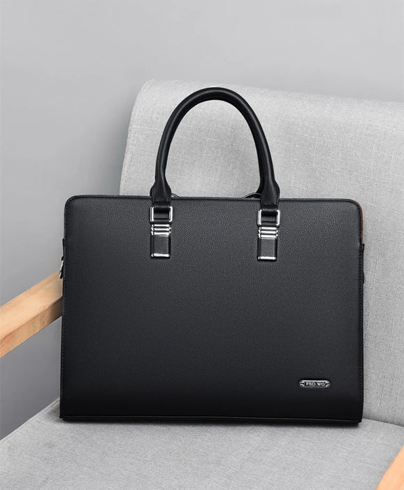 Interelements Business Leder Aktentasche – Hochwertige Schultertasche für Herren, passend für 14" und 15" Laptops