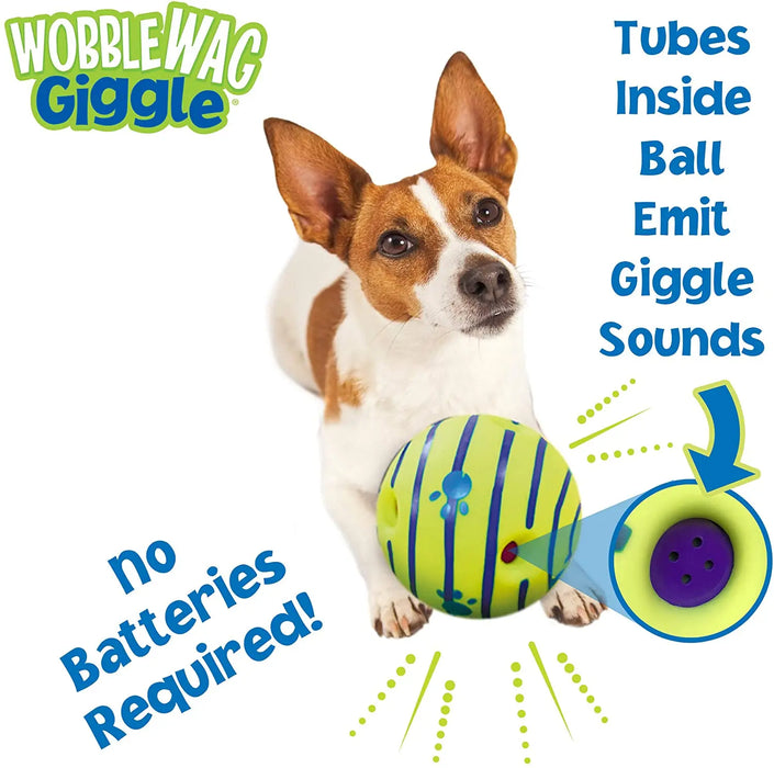 Interelements Wobble Wag Giggle Glow Ball – Interaktives Hundespielzeug mit Spaß-Geräuschen