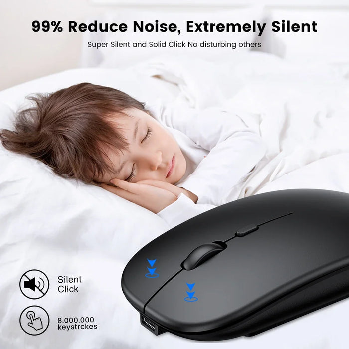 Interelements Wireless Mouse – Dual Mode Bluetooth & 2.4GHz for PC, Laptop & Macbook