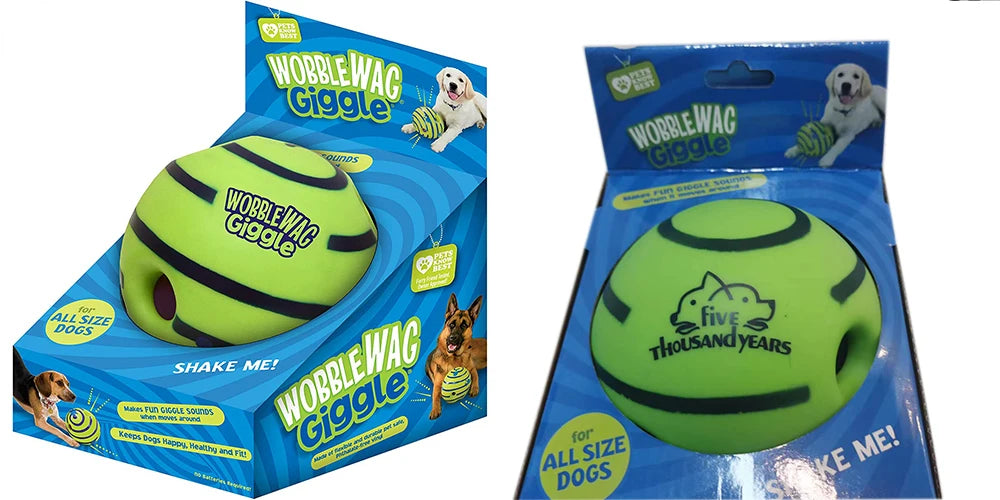 Interelements Wobble Wag Giggle Glow Ball – Interaktives Hundespielzeug mit Spaß-Geräuschen