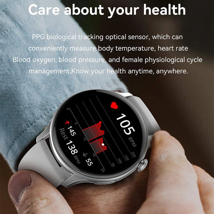 Interelements 2024 NFC GPS Smartwatch mit AMOLED HD Display & Bluetooth Calls