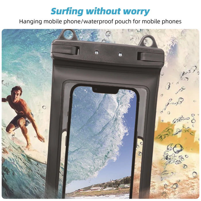 Interelements Wasserdichtes Full-View Handycase – Transparente Schutztasche für Unterwasser, Schnee und Regen, Ideal für große Smartphones