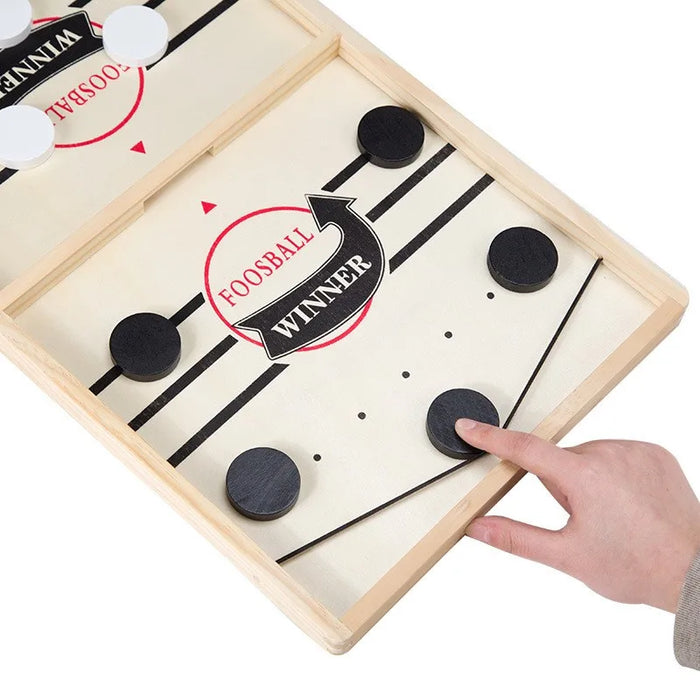 Interelements Foosball Winner Table Game – Table hockey, catapult chess and sling puck for interactive fun