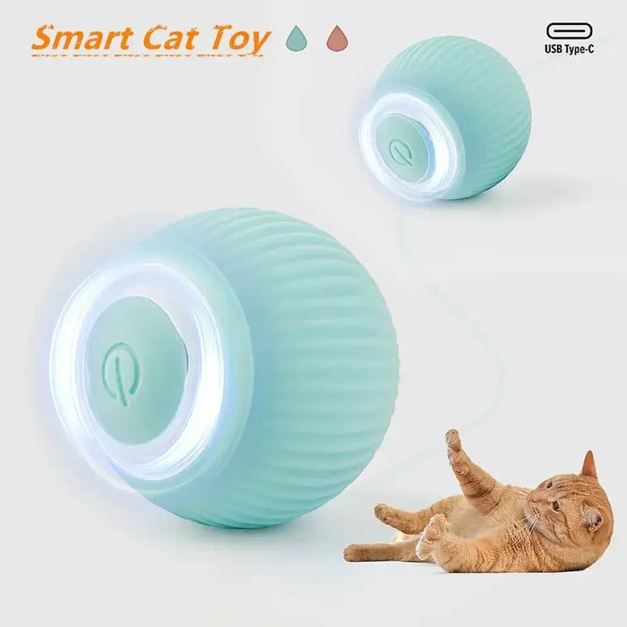 Interelements Intelligent Cat Toy: Rechargeable Rolling Ball for Interactive Indoor Entertainment