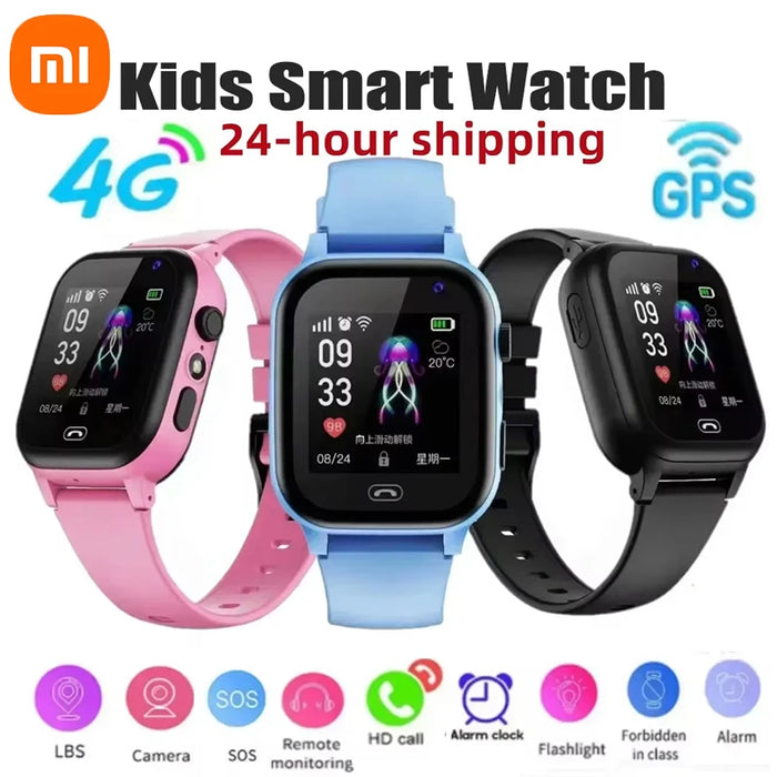 Interelements Xiaomi 4G Kinder-Smartwatch – GPS, Videoanrufe, SOS & Wasserfest für Schul- und Alltagsabenteuer