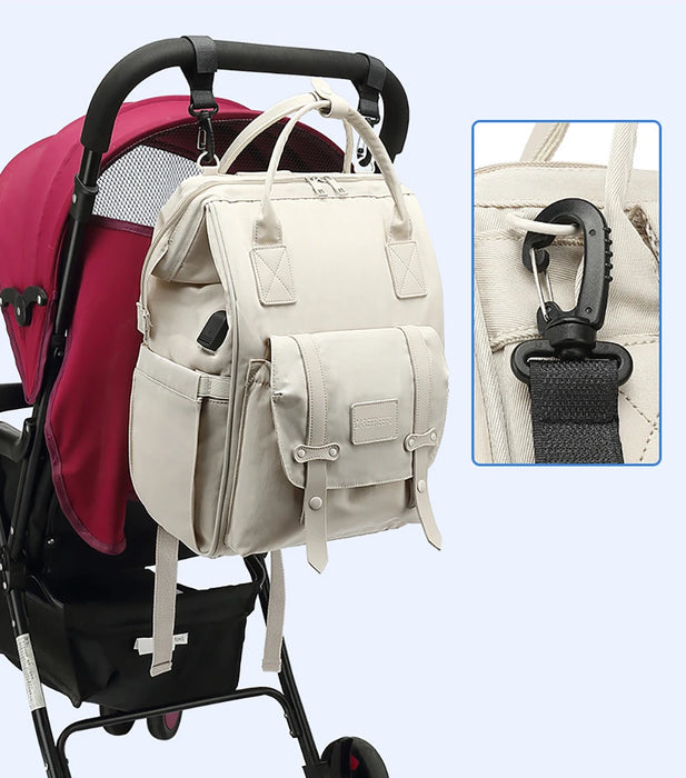 Interelements Baby Wickeltasche – Wasserdichter 2-Schicht Rucksack für Mütter