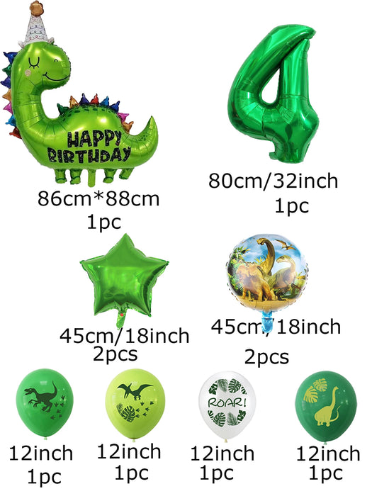 Interelements Dinosaurier Happy Birthday Ballon-Set – Dinosaurier und Sterne für Kinderfeiern