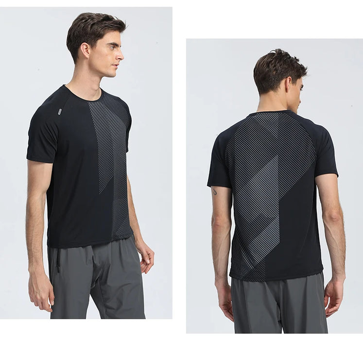 Interelements Atmungsaktives Quick-Dry Herren-Laufsportshirt – Ideal für Fitness, Training und Freizeit