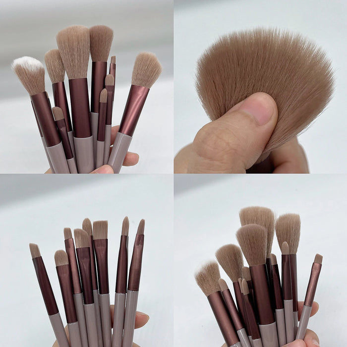 Interelements 13-teiliges Makeup-Pinsel-Set – Augen, Foundation, Blush, Kosmetikpinsel für Frauen