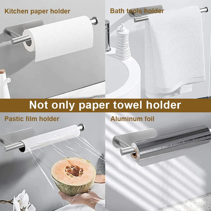 Interelements Self-adhesive Paper Holder – No Drilling, for Kitchen &amp; Bathroom