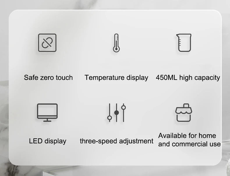 Interelements Automatischer Schaumseifenspender – 450 ML – Touchless Wandmontage mit Smart-Sensor für Küche und Bad