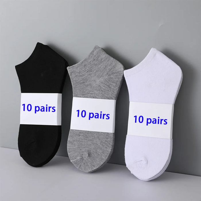 Interelements 10 Paar Anti-Rutsch Sneaker-Socken – Atmungsaktiv & Rutschfest für den Sommer