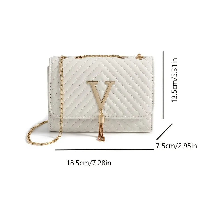 Interelements Luxus-Querbandtasche mit Stickerei und Pailletten – Clutch für Partys